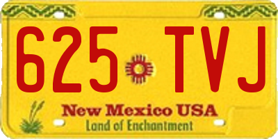 NM license plate 625TVJ