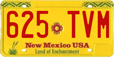 NM license plate 625TVM