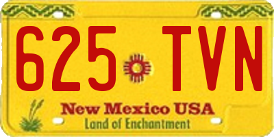 NM license plate 625TVN