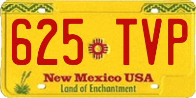NM license plate 625TVP