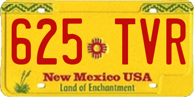 NM license plate 625TVR