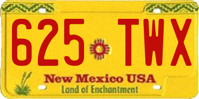 NM license plate 625TWX