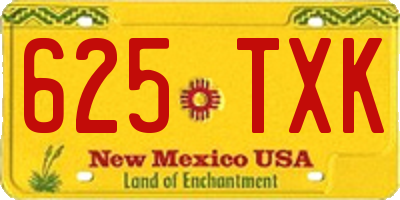 NM license plate 625TXK