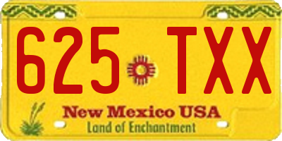 NM license plate 625TXX