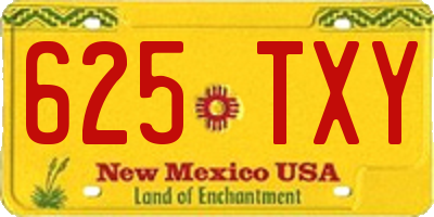 NM license plate 625TXY