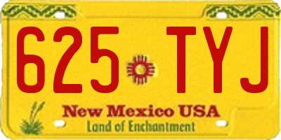 NM license plate 625TYJ
