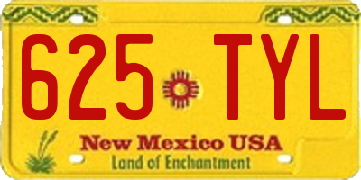 NM license plate 625TYL