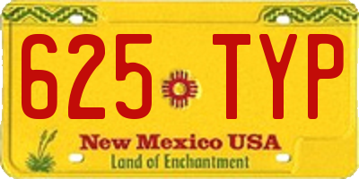NM license plate 625TYP