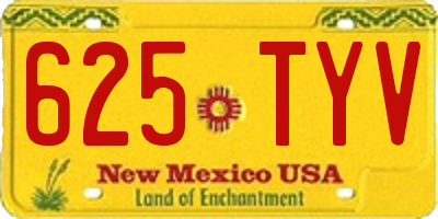 NM license plate 625TYV