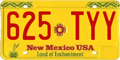 NM license plate 625TYY