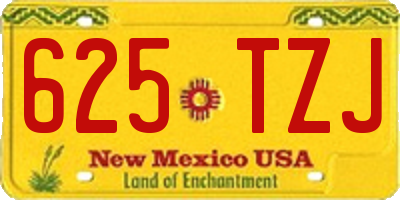 NM license plate 625TZJ