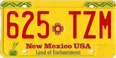 NM license plate 625TZM