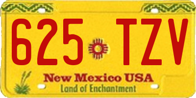 NM license plate 625TZV