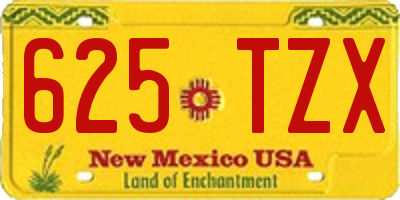 NM license plate 625TZX