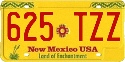 NM license plate 625TZZ