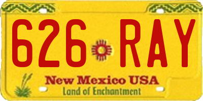 NM license plate 626RAY