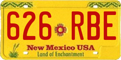 NM license plate 626RBE