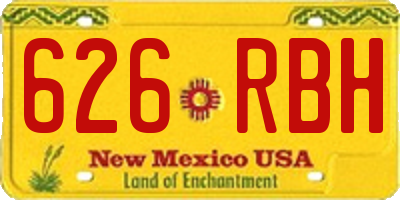 NM license plate 626RBH