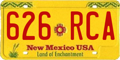 NM license plate 626RCA