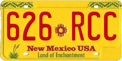 NM license plate 626RCC