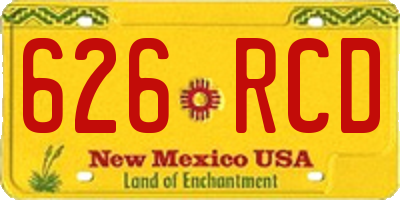 NM license plate 626RCD