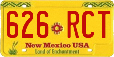 NM license plate 626RCT