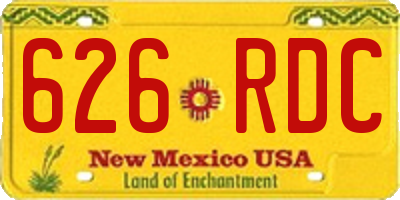 NM license plate 626RDC