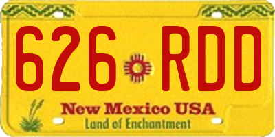 NM license plate 626RDD
