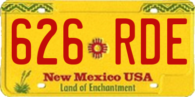 NM license plate 626RDE