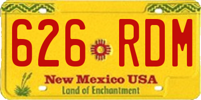 NM license plate 626RDM