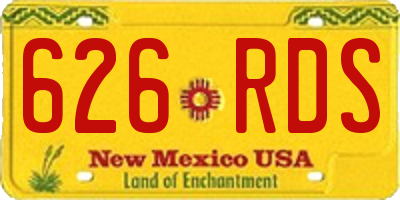 NM license plate 626RDS