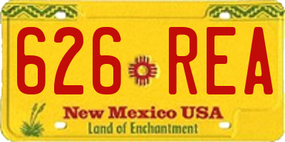 NM license plate 626REA