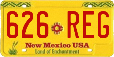 NM license plate 626REG