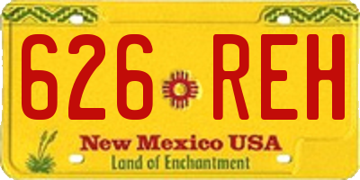 NM license plate 626REH