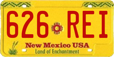 NM license plate 626REI