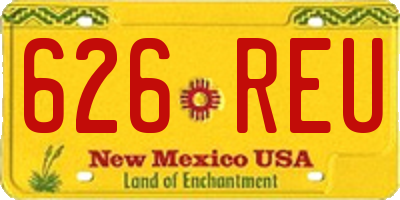 NM license plate 626REU