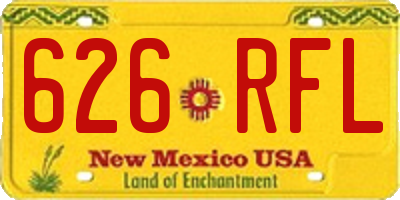 NM license plate 626RFL