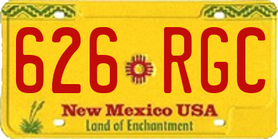 NM license plate 626RGC