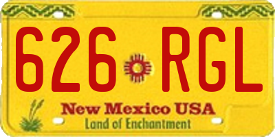 NM license plate 626RGL