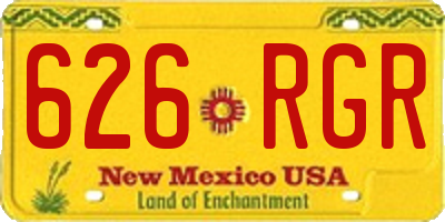 NM license plate 626RGR
