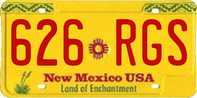 NM license plate 626RGS
