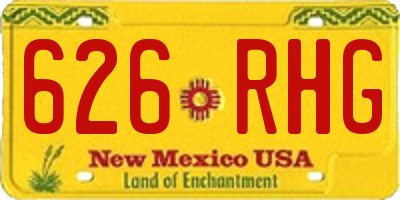 NM license plate 626RHG