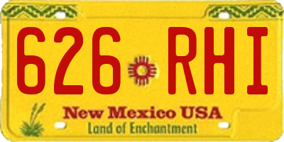 NM license plate 626RHI