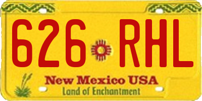 NM license plate 626RHL