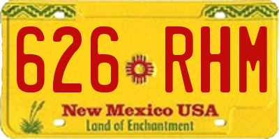 NM license plate 626RHM