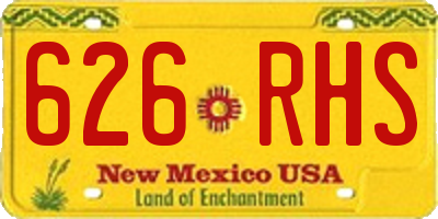 NM license plate 626RHS