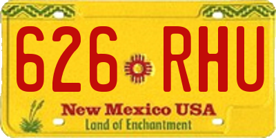 NM license plate 626RHU