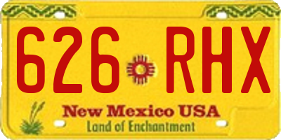 NM license plate 626RHX