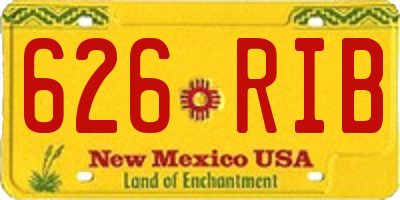 NM license plate 626RIB