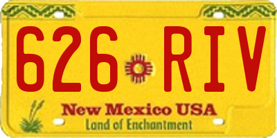 NM license plate 626RIV